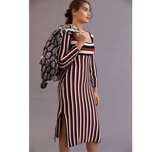 Maeve Striped Sweater Midi Dress